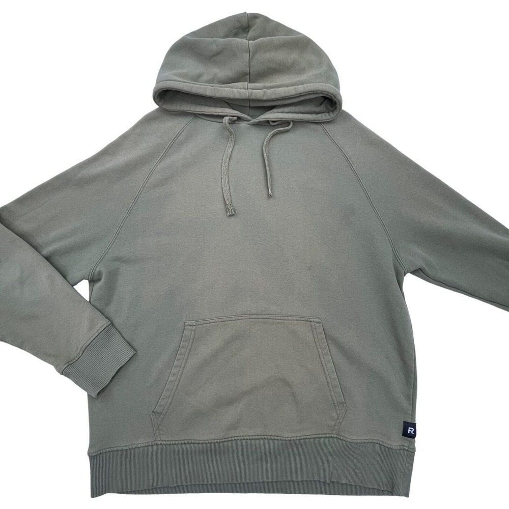 Richer Poorer Mens Green Pullover Kangaroo Pocket Hoodie Sweatshirt Large